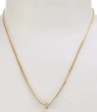 Anna & Ava Waterproof Delicate Rhinestone Pendant Chain Necklace