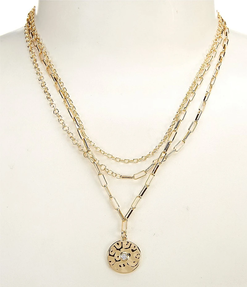 Anna & Ava Waterproof Delicate Short Multi Strand Pendant Necklace