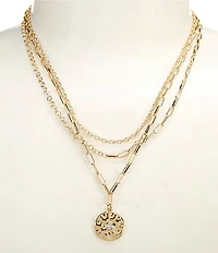 Anna & Ava Waterproof Delicate Short Multi Strand Pendant Necklace