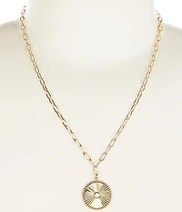 Anna & Ava Waterproof Link Disc Short Pendant Necklace