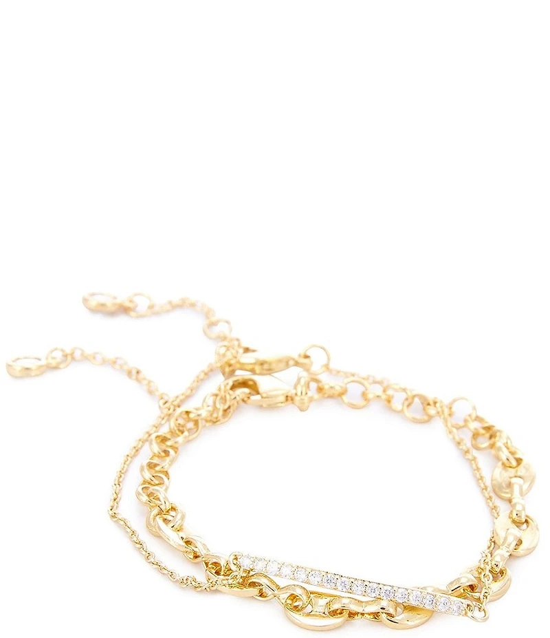 Anna & Ava Waterproof Multi Strand Thick Link Line Bracelet Set