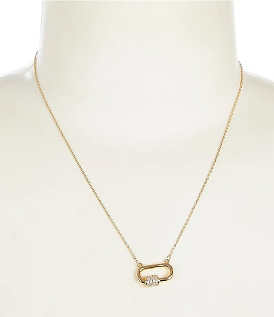 Anna & Ava Waterproof Pave Link Short Pendant Necklace