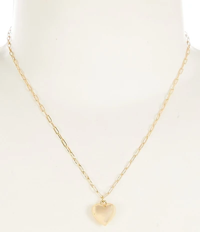 Anna & Ava Waterproof Puffy Heart Short Pendant Necklace