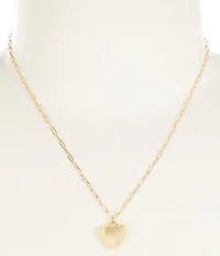 Anna & Ava Waterproof Puffy Heart Short Pendant Necklace