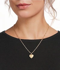 Anna & Ava Waterproof Puffy Heart Short Pendant Necklace