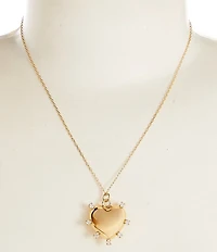 Anna & Ava Waterproof Puffy Heart Short Statement Pendant Necklace