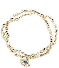 Anna & Ava Waterproof Stretch Beaded Eye Bracelet Set