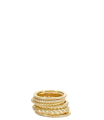 Anna & Ava Waterproof Twisted Stacked Ring Set