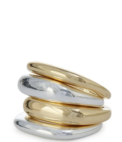 Anna & Ava Waterproof Two Tone Ring Set