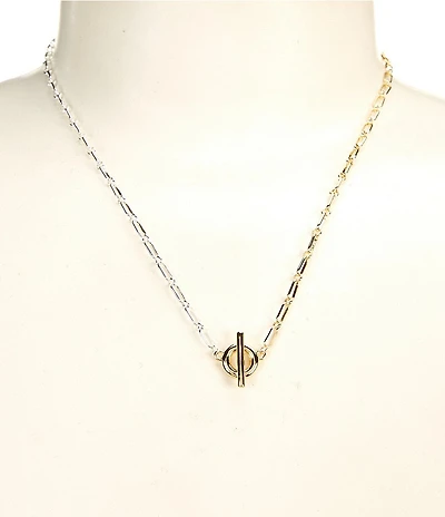 Anna & Ava Waterproof Two Tone Toggle Chain Necklace