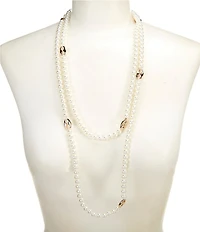Anna & Ava Wrap Long Strand Pearl Necklace