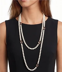 Anna & Ava Wrap Long Strand Pearl Necklace