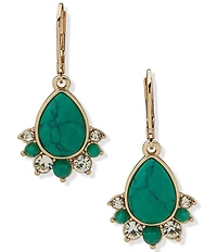 Anne Klein Amazonite Stone Beaded Drop Earrings