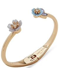 Anne Klein Blue Flower Cuff Bracelet