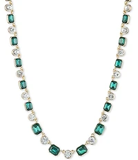 Anne Klein Bright Emerald Crystal Collar Necklace