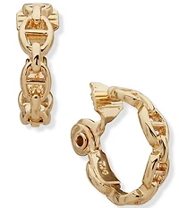 Anne Klein Chain Link Hoop Clip-On Earrings
