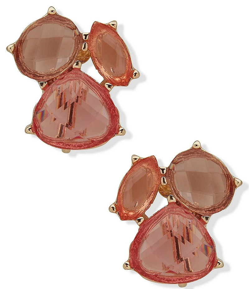Anne Klein Cluster Stone Stud Earrings