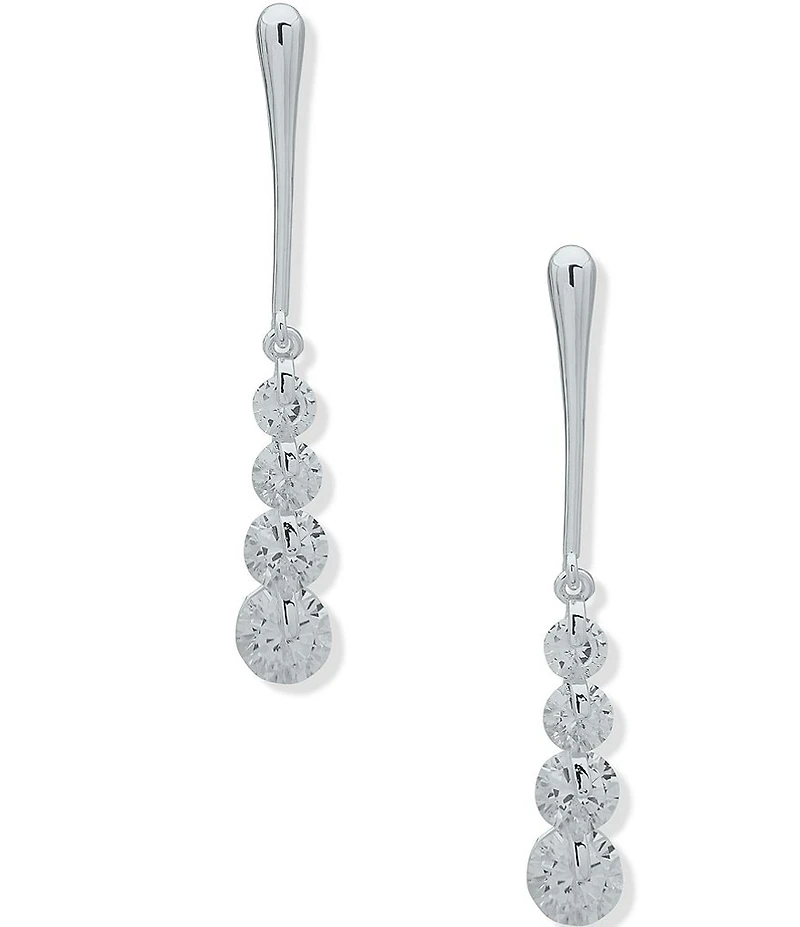 Anne Klein Crystal CZ Post Linear Earrings