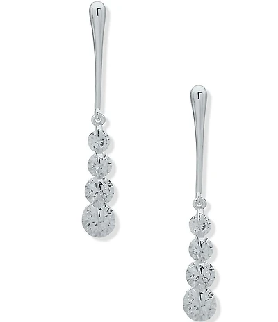 Anne Klein Crystal CZ Post Linear Earrings