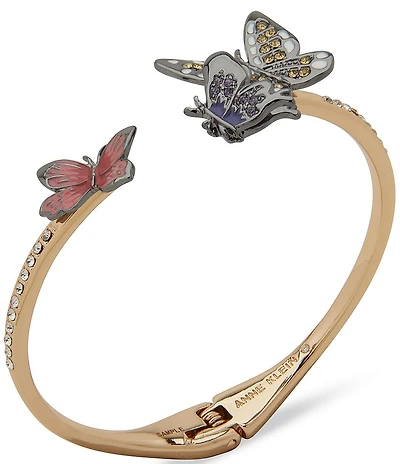 Anne Klein Gold Tone Butterfly Motif Cuff Bracelet