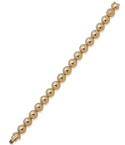 Anne Klein Gold Tone Half Dome Line Bracelet