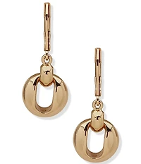 Anne Klein Gold Tone Puffed Open Dome Orbital Earrings