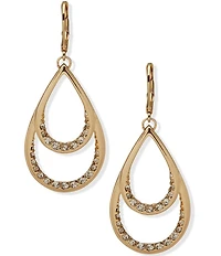 Anne Klein Gold Tone Teardrop Drop Earrings