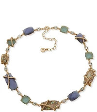 Anne Klein Gold Tone Textured Rope Collar Necklace