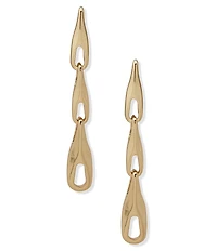 Anne Klein Metal Link Linear Earrings