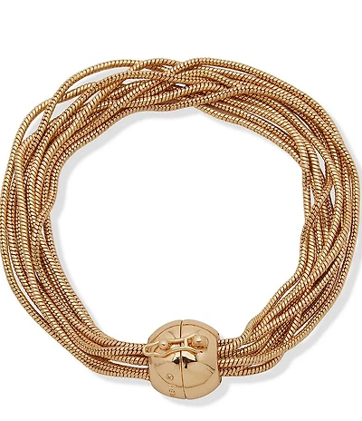 Anne Klein Multi Row Dome Flex Line Bracelet