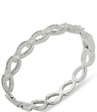 Anne Klein Navette Pearl Open Hinge Bracelet
