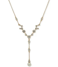 Anne Klein Pearl and Crystal Y-Necklace