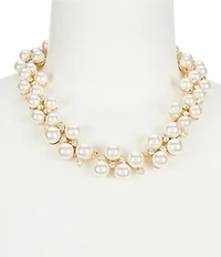 Anne Klein Faux-Pearl Crystal Collar Statement Necklace