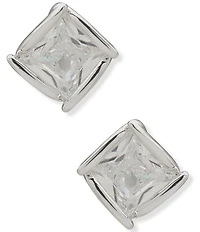 Anne Klein Silver Tone Stone Stud Earrings