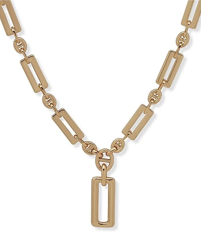 Anne Klein Wide Link Y Necklace
