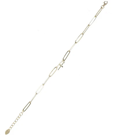 Argento Vivo Cross Paper Line Bracelet