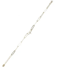 Argento Vivo Cross Paper Line Bracelet