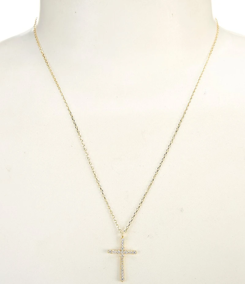 Argento Vivo Crystal CZ Short Pendant Necklace