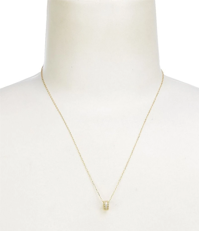 Argento Vivo Crystal Rondelle Crystal Short Pendant Necklace