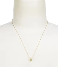 Argento Vivo Crystal Rondelle Crystal Short Pendant Necklace