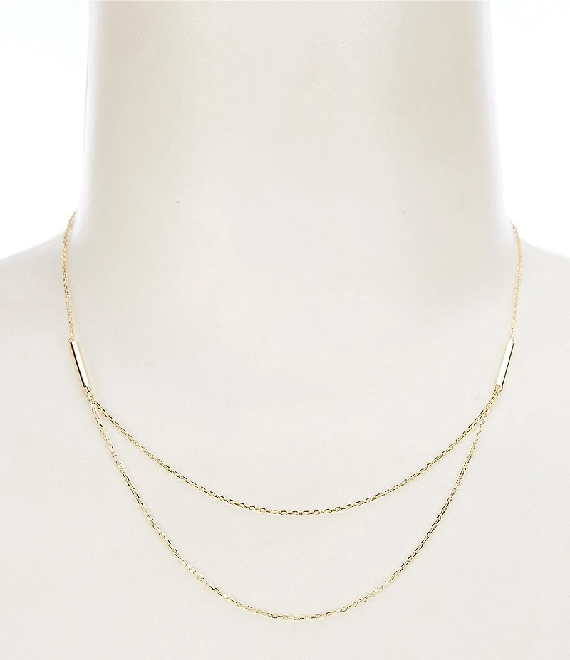 Argento Vivo Delicate Layered Chain Collar Necklace