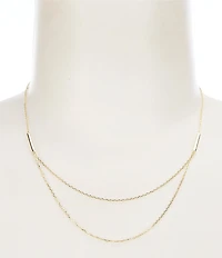 Argento Vivo Delicate Layered Chain Collar Necklace