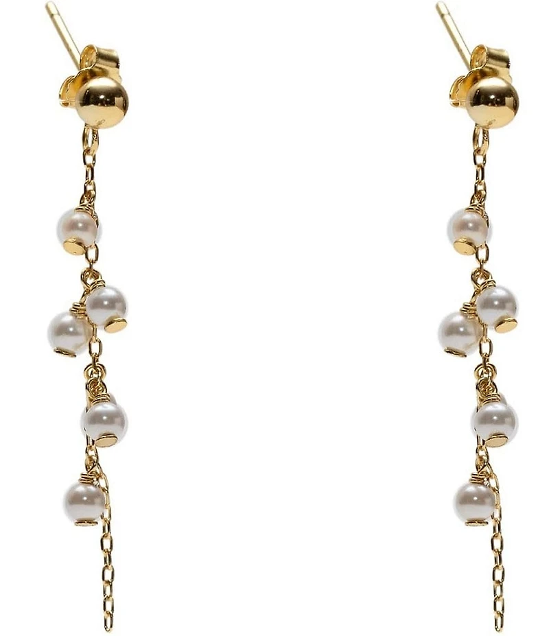 Argento Vivo Delicate Pearl Linear Earrings