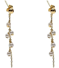 Argento Vivo Delicate Pearl Linear Earrings
