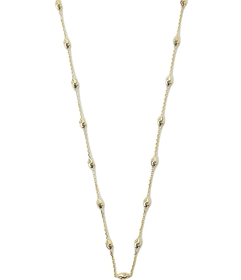 Argento Vivo Diamond Cut Beaded Collar Necklace