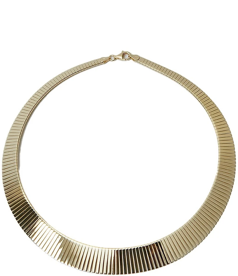Argento Vivo Drama Diamond Cut Collar Necklace