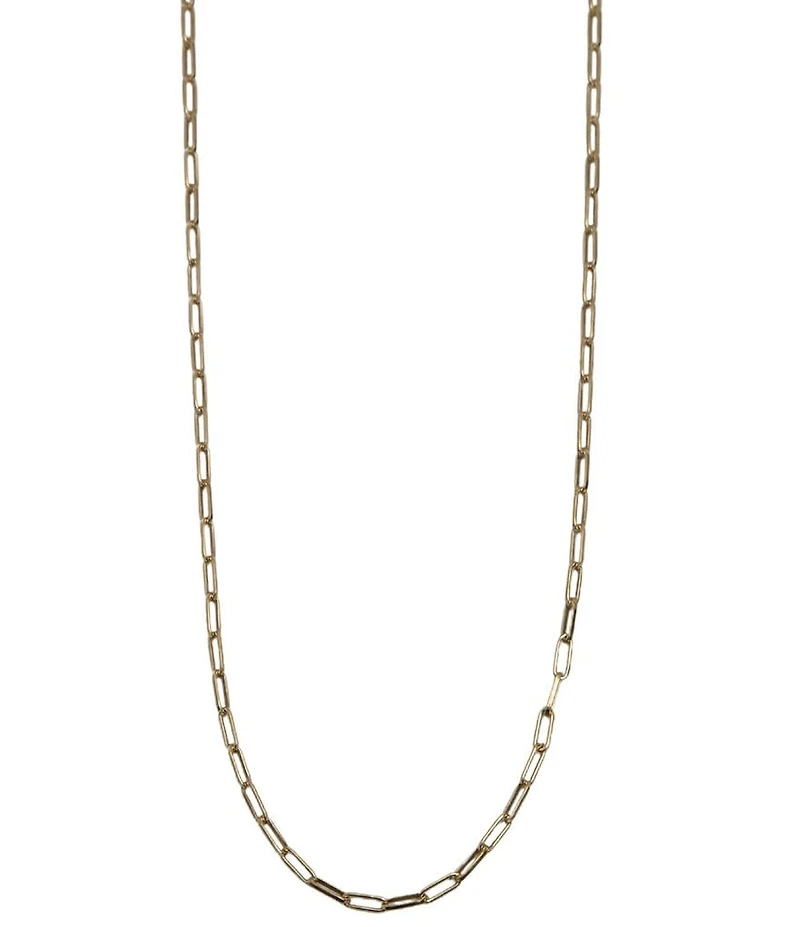Argento Vivo Elongated Paper Clip Collar Necklace