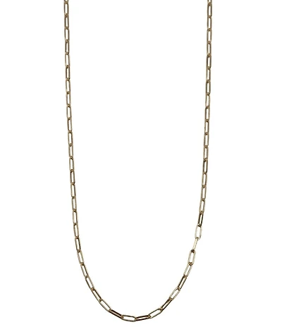 Argento Vivo Elongated Paper Clip Collar Necklace