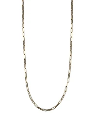 Argento Vivo Elongated Paper Clip Collar Necklace