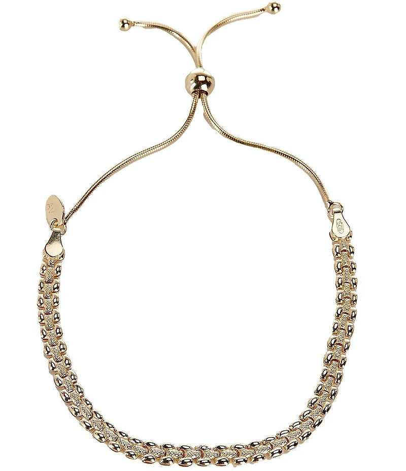 Argento Vivo Gold Close Link Adjustable Bracelet